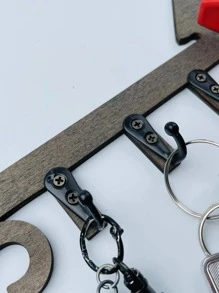 1pc Dog Cat Key Wall Hook, Creative Key Holder For Front Door, Creative Key Design Wall Decoration Rack Hanger - Maroon - View 2