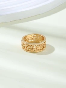 鏤空戒指 - 金色 - 查看 4
