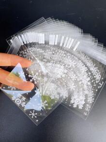 Túi quà tặng họa tiết bông tuyết 100 chiếc - Trong sáng - Xem 1