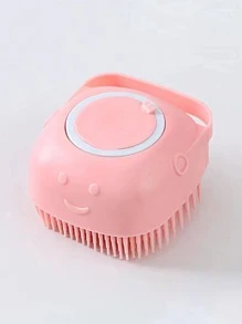 1 cái Bàn chải tắm thú cưng hai tông màu cho chó và mèo khi tắm - Hồng - Xem 4