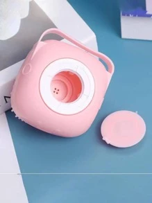 1 cái Bàn chải tắm thú cưng hai tông màu cho chó và mèo khi tắm - Hồng - Xem 6