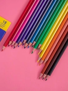 18支裝混色彩色鉛筆套裝，兒童基礎多功能彩色鉛筆，DIY繪畫 - 彩色 - 查看 2