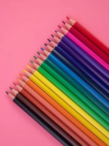 18支裝混色彩色鉛筆套裝，兒童基礎多功能彩色鉛筆，DIY繪畫 - 彩色 - 查看 3