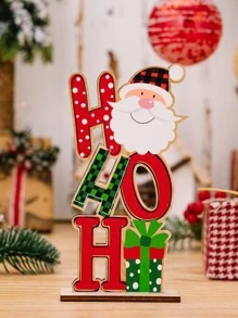 1件圣诞装饰品 - 鲁道夫木制摆件，彩色字母木制中心装饰，适合节日餐桌装饰、圣诞家居桌面装饰、老年雪人木制摆件、节日装饰、家居装饰、房间装饰、冬季圣诞装饰、圣诞家居礼物、圣诞装饰品 - 彩色 - 查看 1