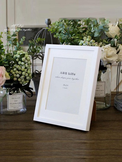 1pc Simple Wood Photo Frame Tabletop/Wall Mount 7"/10", Random Decorative Inner Sheet Included, Wholesale Gifts Birthday Graduation