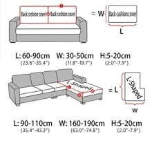 1 件牛奶絲印花高彈性沙發座椅套,柔軟,適合一/二/三/四人座沙發,附/無背蓋,防刮防污 - 彩色 - 查看 4