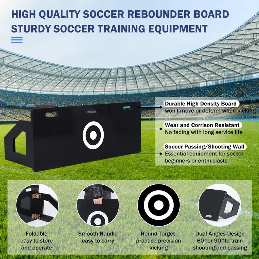 Kokorona Soccer Rebounder Board Soccer Passing Wall With Foldable Dual