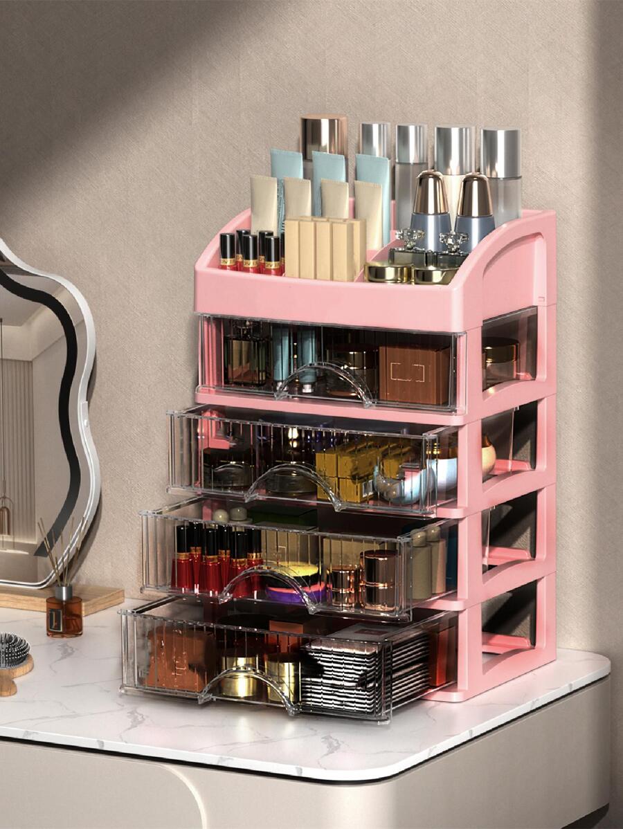 1 件多层化妆品收纳盒，适用于假日海滩、浴室收纳、卧室收纳，大容量
