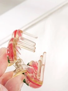 1个女士草莓装饰可爱发爪，适用于情人节发饰，也可作发夹、发卡、发夹、发圈、发饰夹等，休闲秋冬花朵发饰，适合女士度假装扮，情人节礼物，夏季海滩风情。 - 紅色 - 查看 5