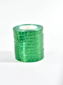 5卷鐳射小氣球包裝絲帶 - 綠色 - 查看 3