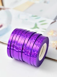 5 rollos Cinta de envolver láser globo - Morado - Ver 2