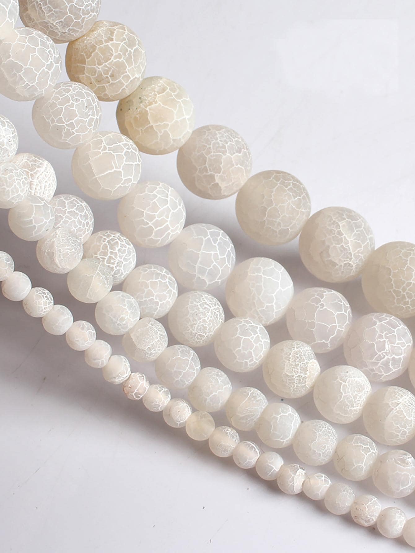 件深藍色磨砂氧化火山石圓珠適用於 Diy 手鍊項鍊，6/8/10 毫米，長 38 厘米