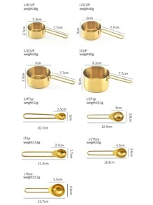 9pcs Stainless Steel Measuring Spoon