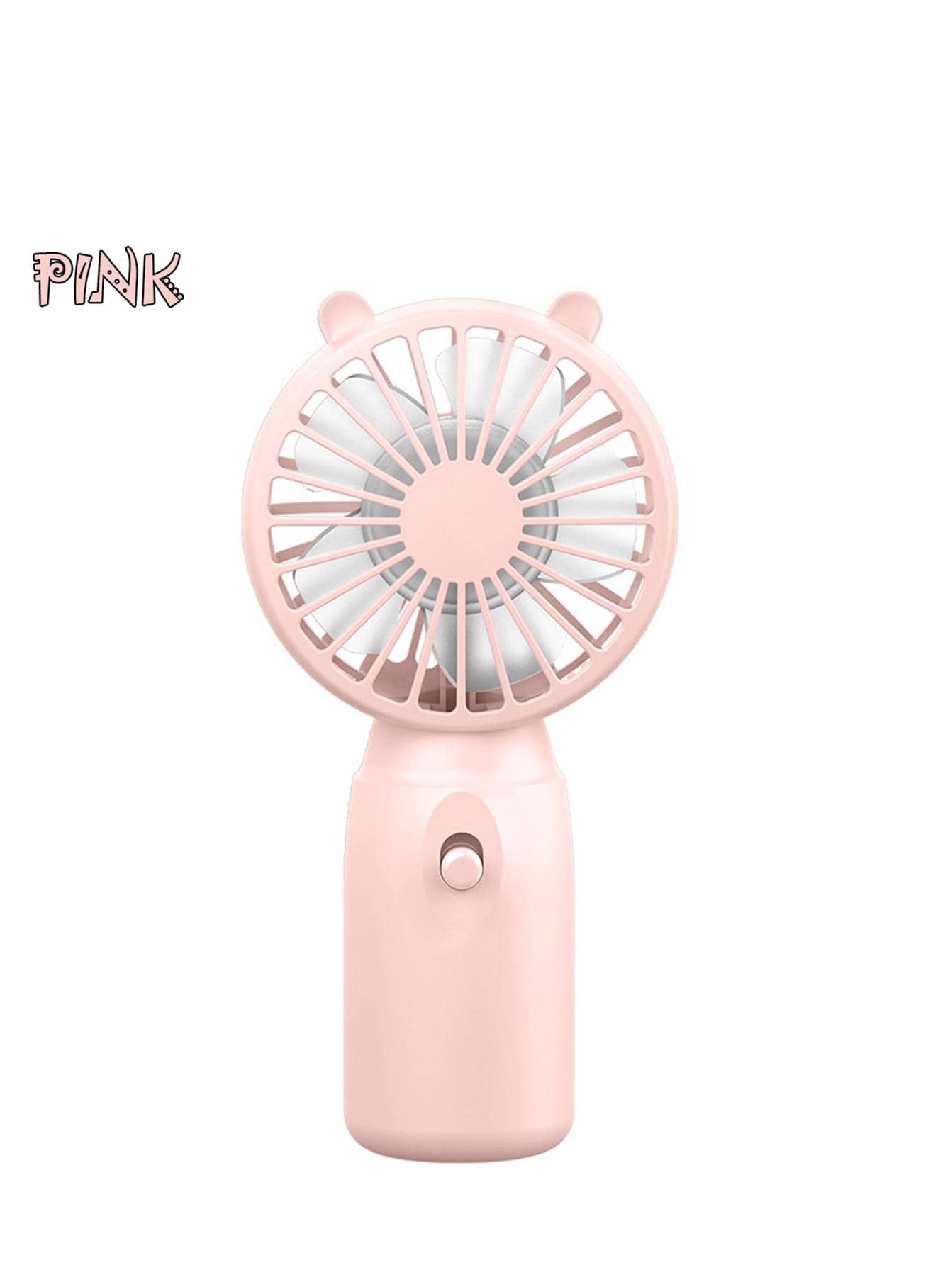 1入組ABS迷你風扇，現代主義耳飾傢用手持風扇 - 粉色 - 查看 1
