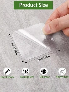 25pcs Clear Double-sided Tape, Minimalist Multifunction Double-sided Tape For Student - Clear - View 6