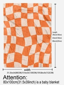 1pc Checkered Pattern Blanket