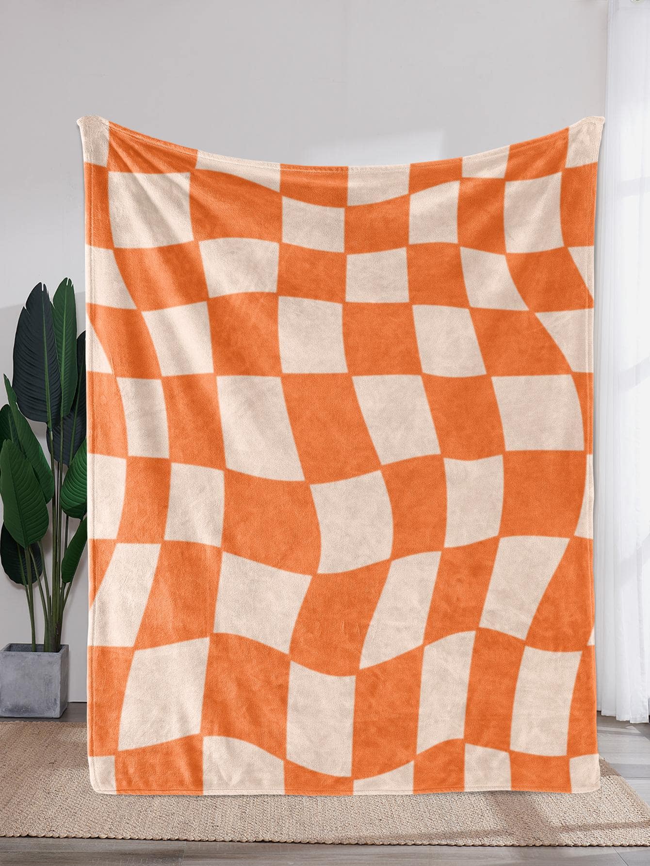 1pc Checkered Pattern Blanket