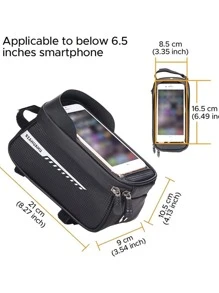 自行车前车架包，防水自行车包，手机支架 山地自行车车把袋 巡航必需品 运动包 运动包 沙滩包 沙滩必需品 沙滩巾收纳袋 沙滩配件 沙滩用品 度假包 夏季度假必备品 自行车车架骑行包 水袋 骑行背包 户外健身运动 防水 轻便 大容量 便携配件