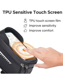 自行车前车架包，防水自行车包，手机支架 山地自行车车把袋 巡航必需品 运动包 运动包 沙滩包 沙滩必需品 沙滩巾收纳袋 沙滩配件 沙滩用品 度假包 夏季度假必备品 自行车车架骑行包 水袋 骑行背包 户外健身运动 防水 轻便 大容量 便携配件