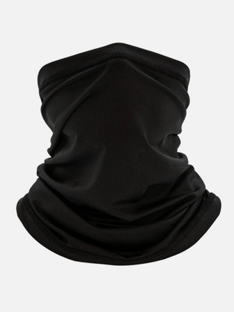 防晒抗紫外线 1 件装黑色涤纶骑行面巾滑雪面罩