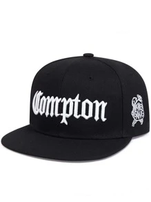 1pc Men Letter Embroidered Fashionable Hip-Hop Cap For Daily Life Street - Black - View 1