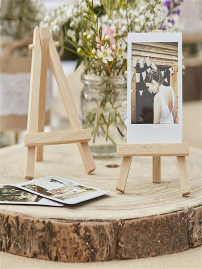 TYFYO Wedding Photo Display Decoration Diy Props Wooden Crafts Creative Small Easel Mini Triangle Bracket Cute Photo Frame Best Gifts Birthday Graduation