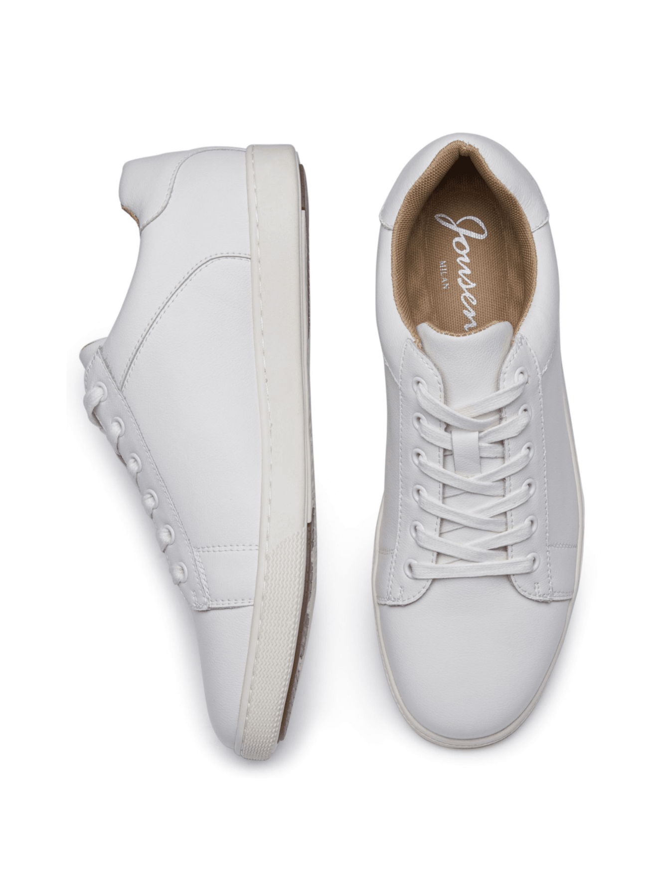 SHOESMALL Jousen Men's Leather Sneakers Fashion Dress Sneakers Business