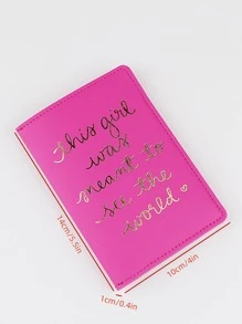 Fashionable Travel Gold Foil Passport Holder Passport Cover Passport Case Passport Wallet Passport Bag Passport Pouch For Men And Women Travel Essentials Travel Accessories Travel Stuff Travel Organiser Travel Items Travel Wallet Passport Holder Passport Wallet Beach Vacation Bag Summer Christmas Vacation - Rose Red - View 6