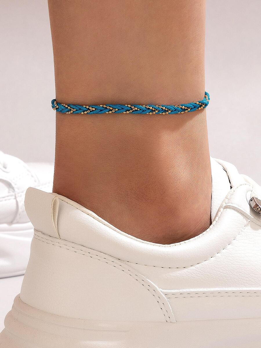 imoli Vòng chân bện trang trí bằng hạt