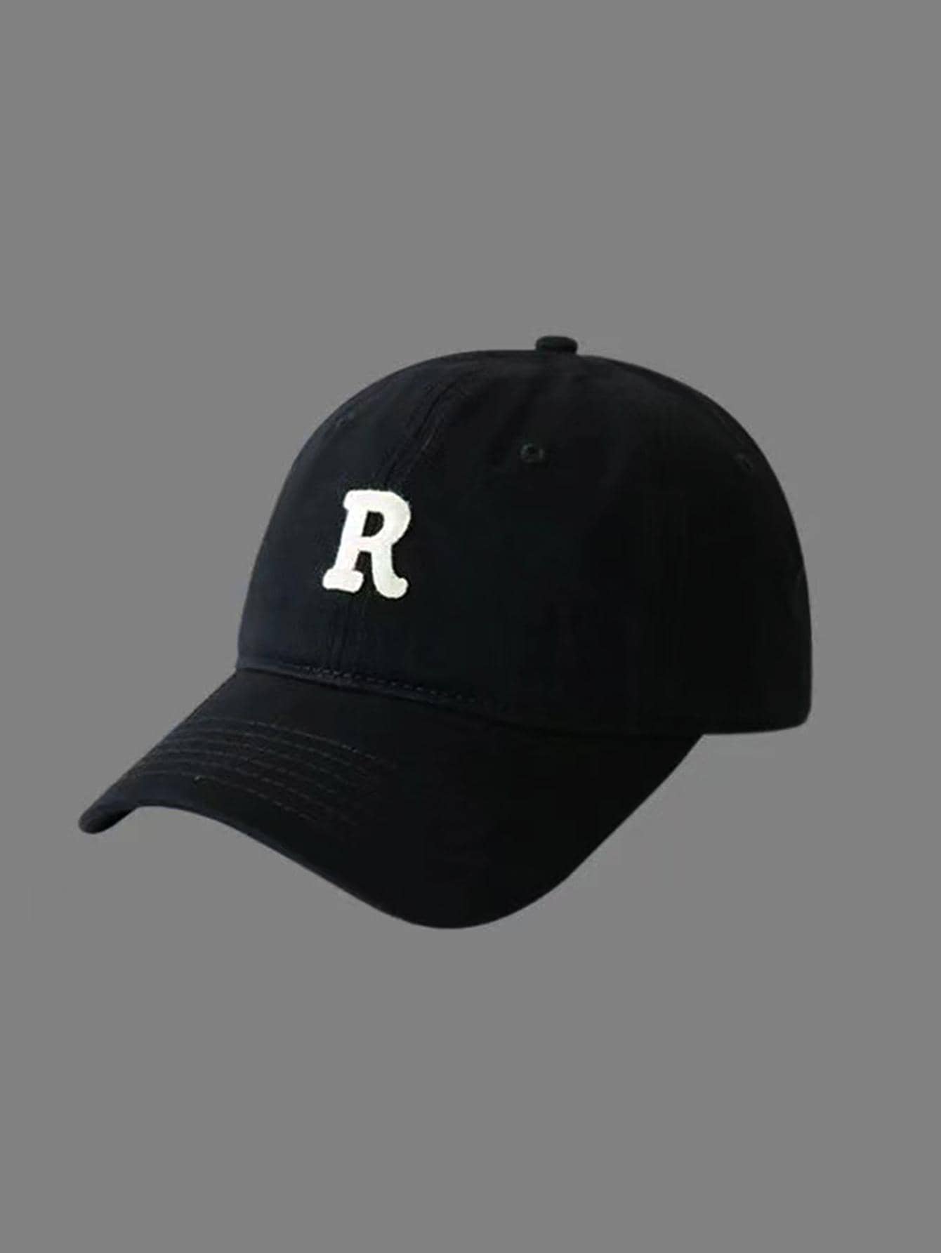 Letter Embroidered Baseball Cap Street - Black - View 2