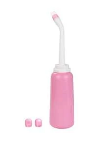 1 Peça Banheira de Assento de Viagem Portátil, Bidê Manual de 350ml/500ml com 2 Bicos para Higiene Pessoal