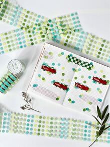 1 bộ nhãn dán màu hỗn hợp, nhãn dán đa chức năng hiện đại cho sinh viên - màu xanh lá - Xem 2