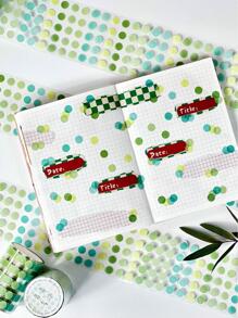 1 bộ nhãn dán màu hỗn hợp, nhãn dán đa chức năng hiện đại cho sinh viên - màu xanh lá - Xem 4