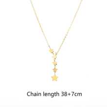 星星吊墜項鍊 - 金黃色 - 查看 4