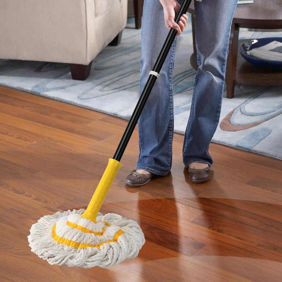 SelfWringing Twist Mop for Floor Cleaning, Long Handled Microfiber