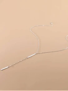 2 Cái/bộ Hình Chữ Nhật Thời Trang Charm Y Lariat Vòng Cổ Cho Nữ Trang Trí Hàng Ngày - Vàng - Xem 3