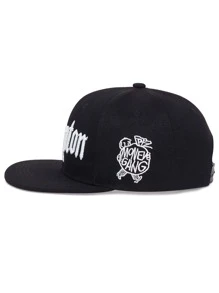 1pc Men Letter Embroidered Fashionable Hip-Hop Cap For Daily Life Street - Black - View 4