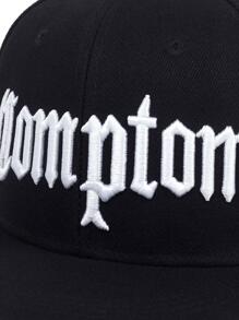 1pc Men Letter Embroidered Fashionable Hip-Hop Cap For Daily Life Street - Black - View 3