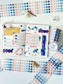 1 set blandad färgdekal, modern multifunktionsklistermärke för student - Blå - Visa 1