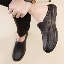 Zapatos de chef, zapatos de trabajo de cocina antideslizantes, a prueba de aceite, resistentes al agua, duraderos, zapatos de cocina para hombres - Marrón - Ver 3