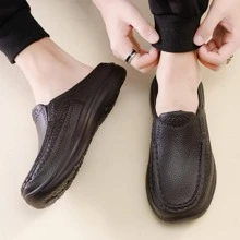 Zapatos de chef, zapatos de trabajo de cocina antideslizantes, a prueba de aceite, resistentes al agua, duraderos, zapatos de cocina para hombres - Marrón - Ver 1