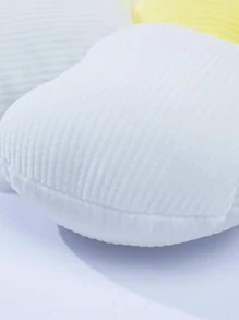 1pc Flower Design Decorative Pillow, Creative Cute Sofa Cushion, For Living Room - White - View 5