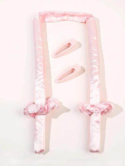 4 قطع مجموعة أدوات تصفيف الشعر الأنيقة للنساء لديكور الشعر، اكسسوارات وردية، أشياء مدرسية، هدايا، أسطوانات لأدوات تصفيف الشعر، اكسسوارات الشعر، شرائط الشعر، اكسسوارات الرأس