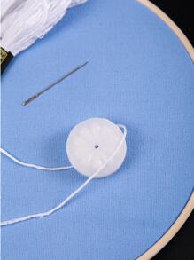 5 Pcs/Set White Embroidery Floss (Each Floss Has 6 Strands, 8 Meters Per Strand) + 1 Pc Wax Ball
