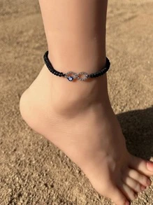 Evil Eye Decor Beaded Anklet