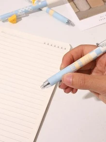 6pcs Random Highly Attractive Click Ballpoint Pens For Students, Suitable For Writing Notes