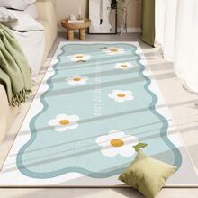 1 Hoa Và Bảng Chữ Cái Đồ Họa Chống Trơn Trượt Thảm Cửa, Polyester Hiện Đại Có Thể Giặt Thấm Hút Sàn Cho Gia Đình - Nhiều màu - Xem 1