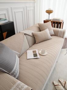 1 Chiếc Thêu Viền Ren Chần Gòn Sofa Khăn, Màu Be Ghế Sofa Chống Trơn Trượt Miếng, Hoàn Hảo Cho Tất Cả Các Mùa - Màu be - Xem 2