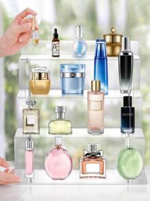 1pc Clear Cosmetic Storage Rack, Multifunction Perfume Display Rack, For Household - Clear - View 4