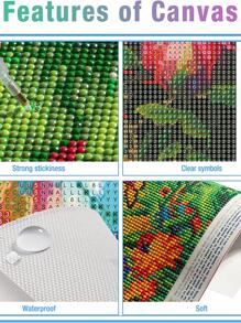 Butterfly Pattern DIY Diamond Unframed Painting, 5D Round Diamond Painting Kit, For Beginners - Multicolor - View 3